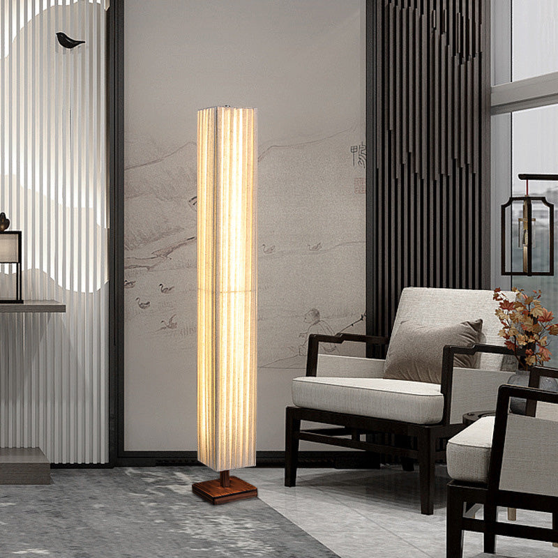 Lighom rectangular fabric floor lamps for study — Small (12"H / Warm White (3000K) / 220V-240V (UK/AU)