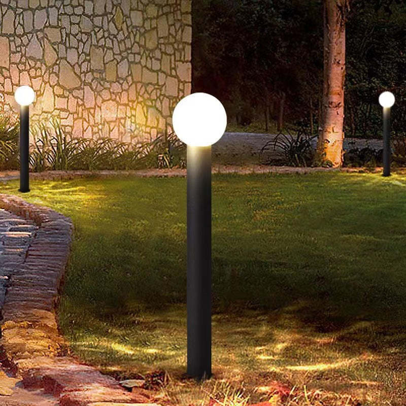 Modern Cylinder Ball Aluminum LED Landscape Light