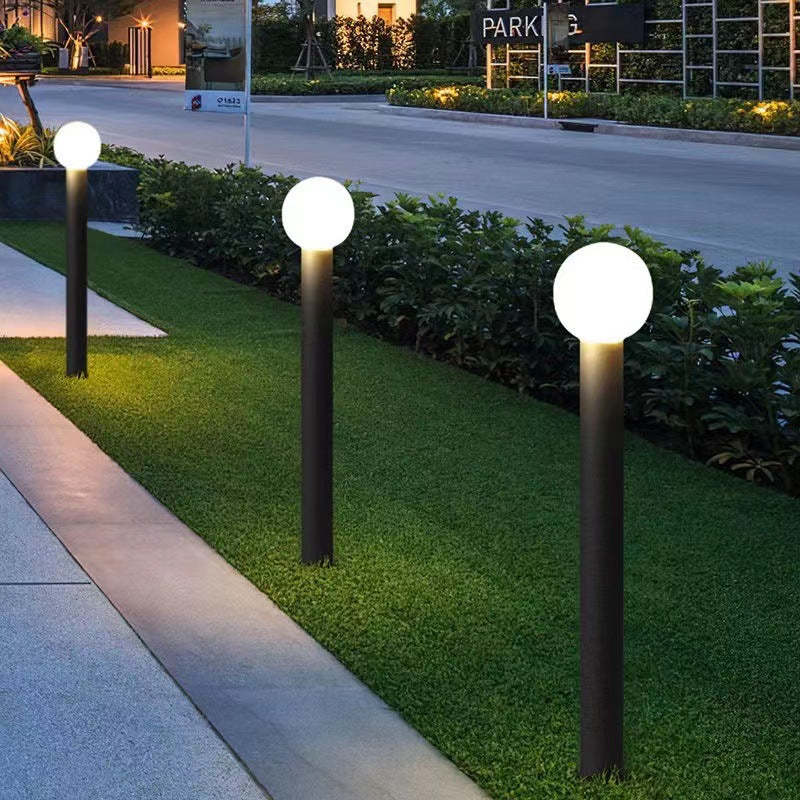 Modern Cylinder Ball Aluminum LED Landscape Light