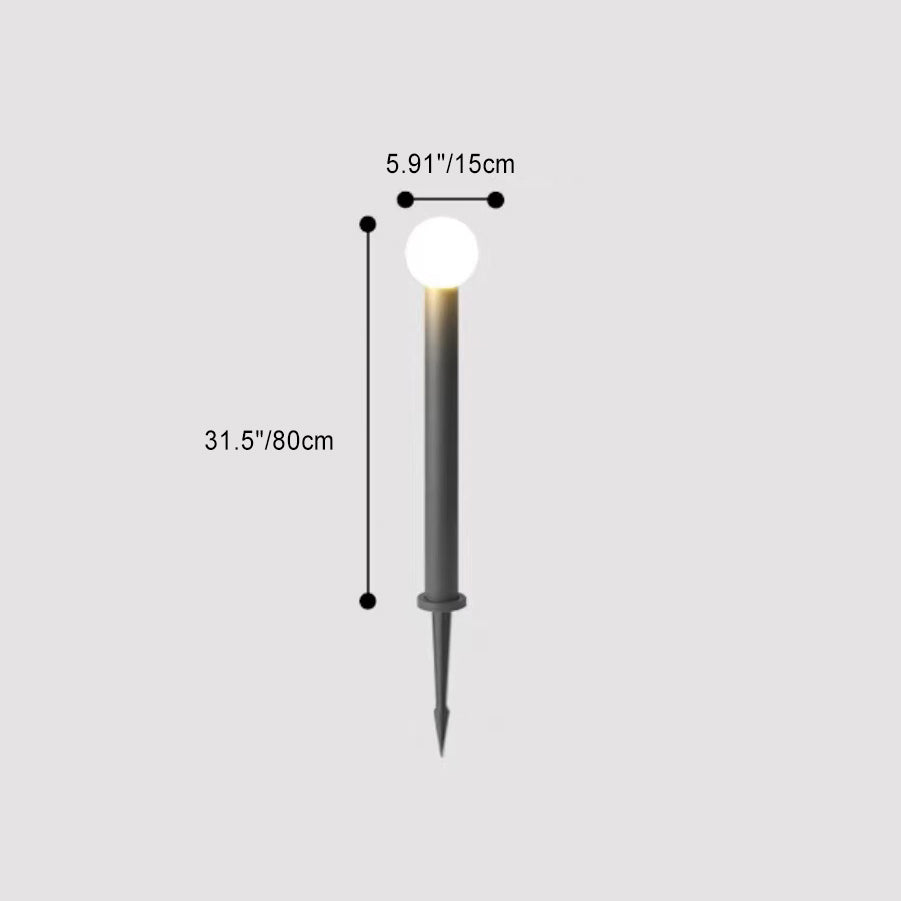 Modern Cylinder Ball Aluminum LED Landscape Light