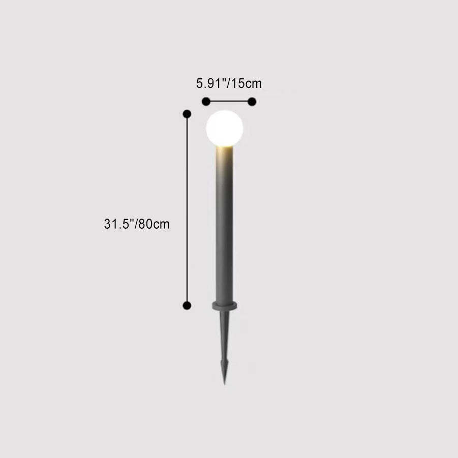 Modern Cylinder Ball Aluminum LED Landscape Light