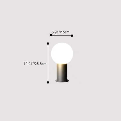 Modern Cylinder Ball Aluminum LED Landscape Light