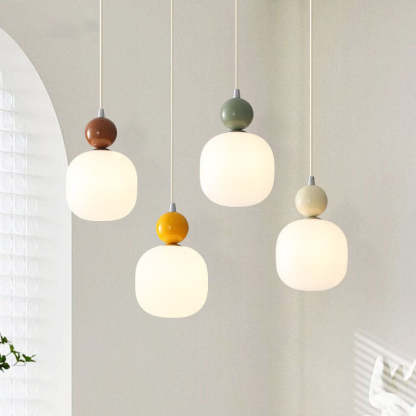 Nordic Resin Ball Cylinder Pendant Light