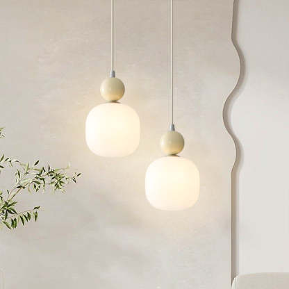 Nordic Resin Ball Cylinder Pendant Light
