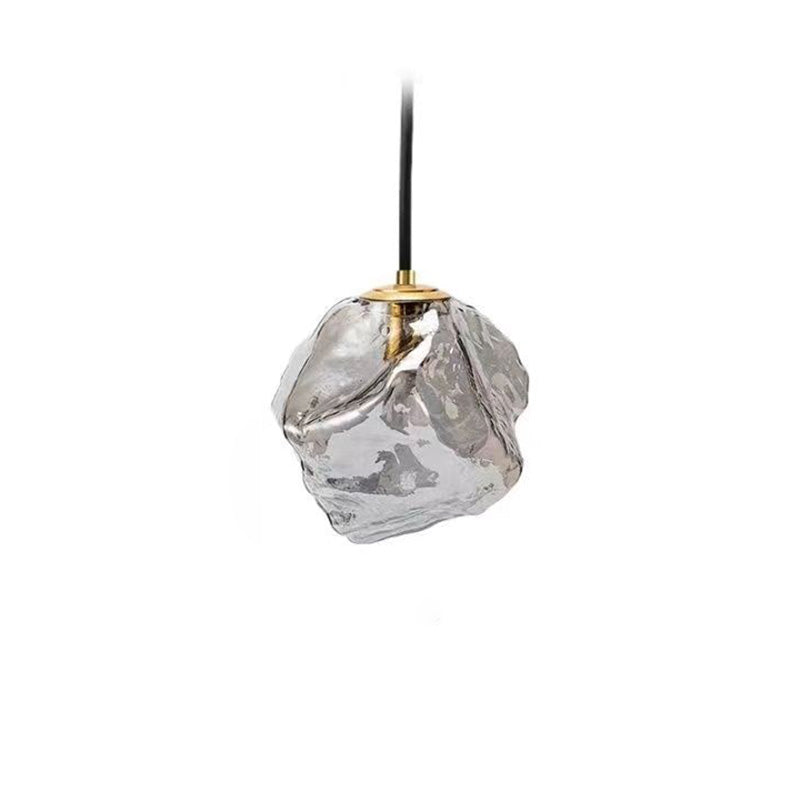 Minimalist Metal Glass Ice Cube Pendant Light