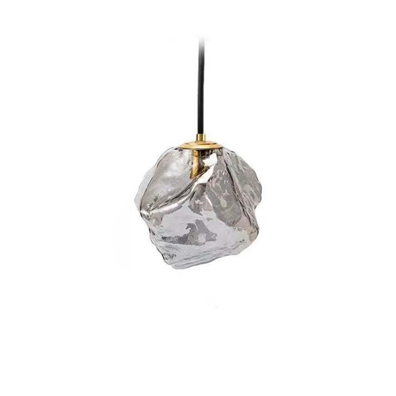 Minimalist Metal Glass Ice Cube Pendant Light
