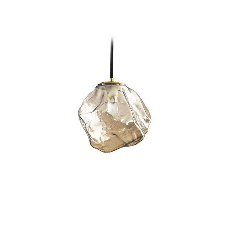 Minimalist Metal Glass Ice Cube Pendant Light