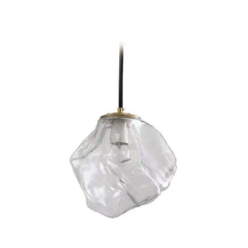 Minimalist Metal Glass Ice Cube Pendant Light