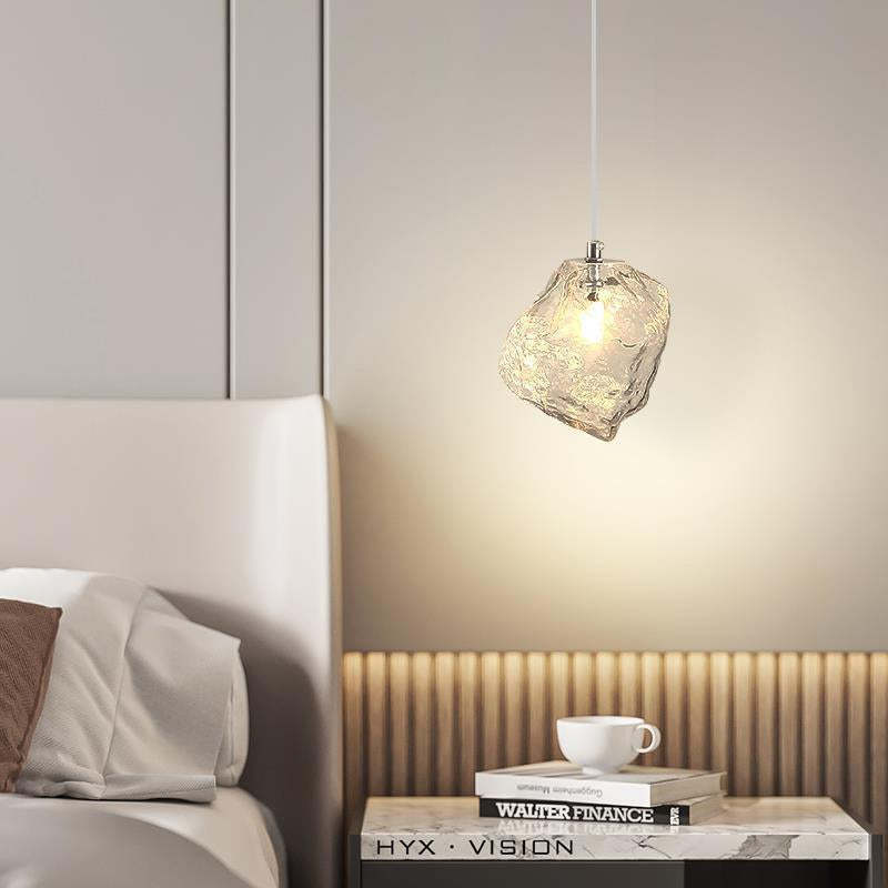 Minimalist Metal Glass Ice Cube Pendant Light