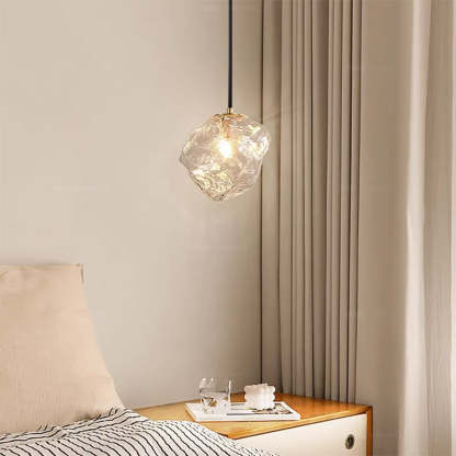 Minimalist Metal Glass Ice Cube Pendant Light
