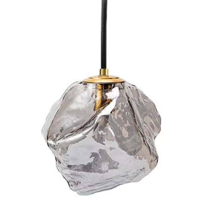 Minimalist Metal Glass Ice Cube Pendant Light