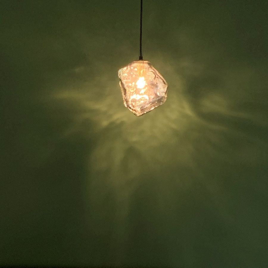 Minimalist Metal Glass Ice Cube Pendant Light