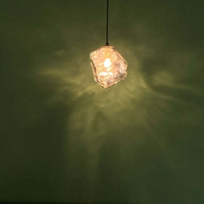 Minimalist Metal Glass Ice Cube Pendant Light