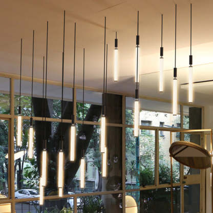 Minimalist Aluminum Acrylic Strip LED Bedside Pendant Light