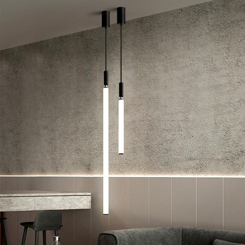 Minimalist Aluminum Acrylic Strip LED Bedside Pendant Light