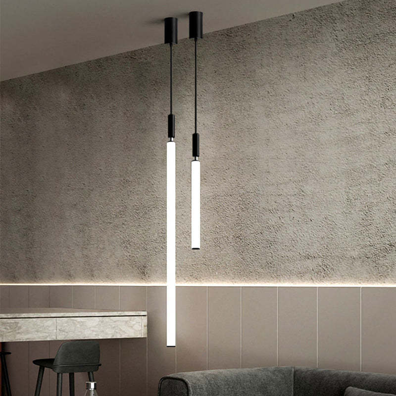 Minimalist Aluminum Acrylic Strip LED Bedside Pendant Light