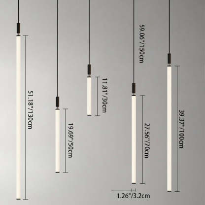 Minimalist Aluminum Acrylic Strip LED Bedside Pendant Light