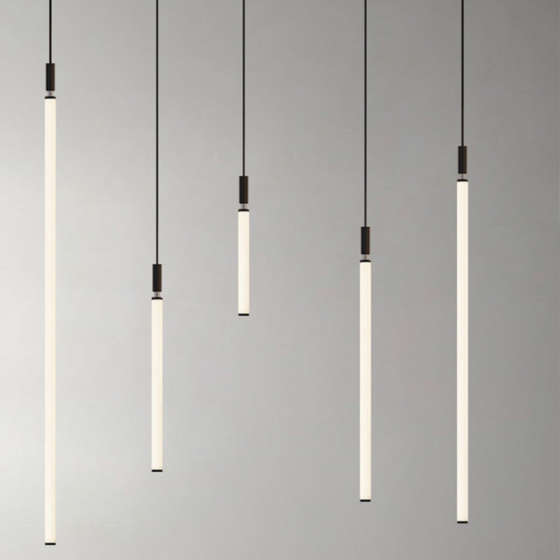 Minimalist Aluminum Acrylic Strip LED Bedside Pendant Light