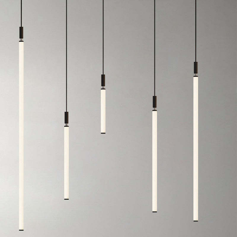 Minimalist Aluminum Acrylic Strip LED Bedside Pendant Light