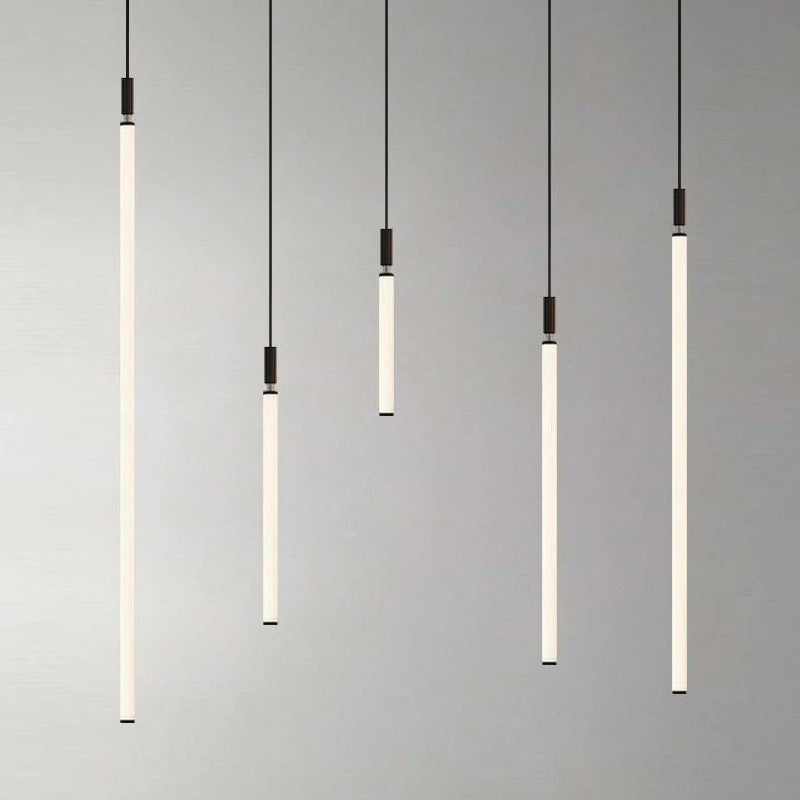 Minimalist Aluminum Acrylic Strip LED Bedside Pendant Light