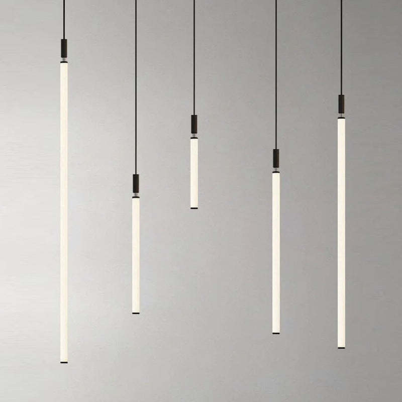 Minimalist Aluminum Acrylic Strip LED Bedside Pendant Light