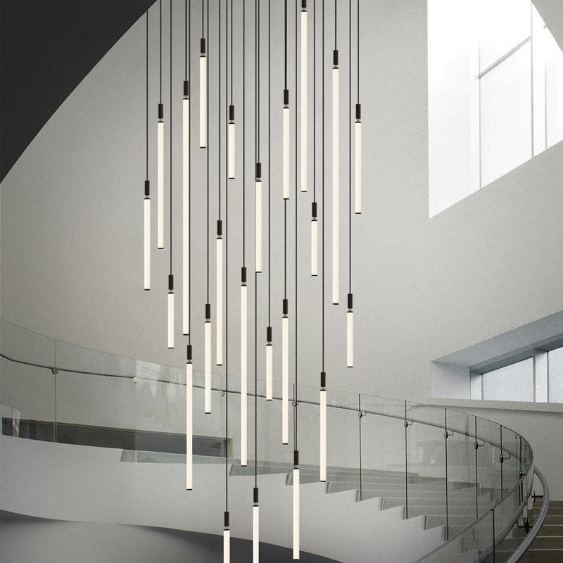 Minimalist Aluminum Acrylic Strip LED Bedside Pendant Light