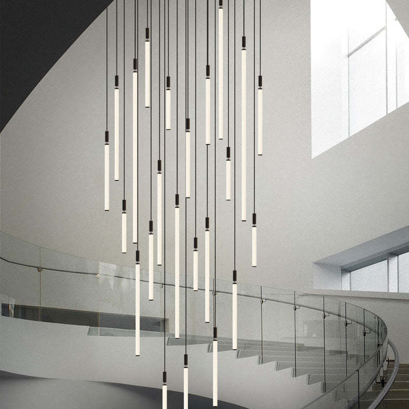 Minimalist Aluminum Acrylic Strip LED Bedside Pendant Light