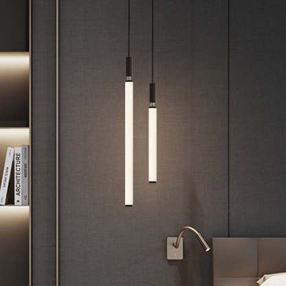 Minimalist Aluminum Acrylic Strip LED Bedside Pendant Light