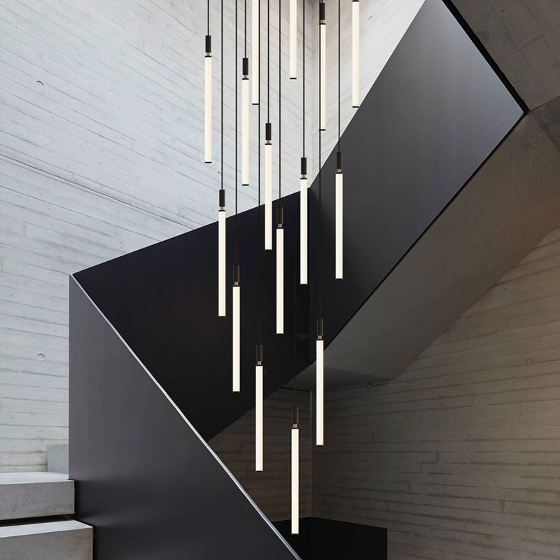 Minimalist Aluminum Acrylic Strip LED Bedside Pendant Light