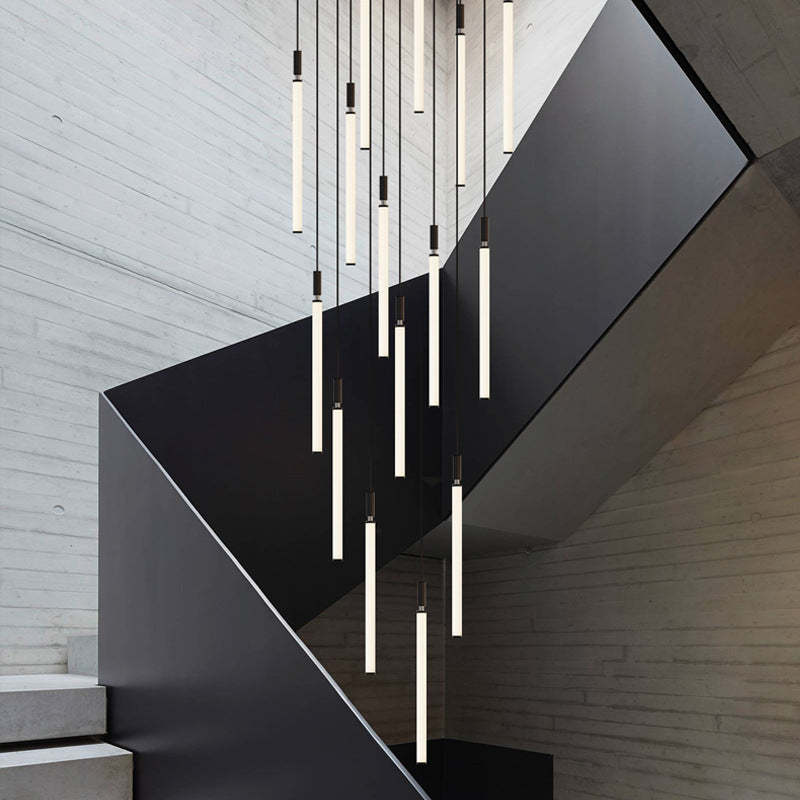 Minimalist Aluminum Acrylic Strip LED Bedside Pendant Light
