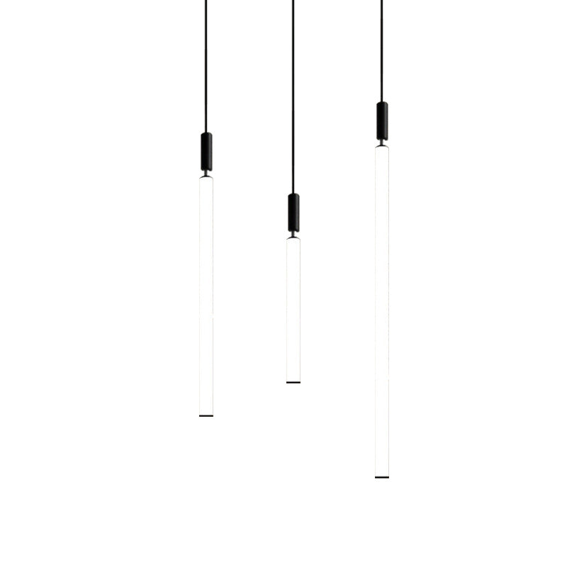 Minimalist Aluminum Acrylic Strip LED Bedside Pendant Light