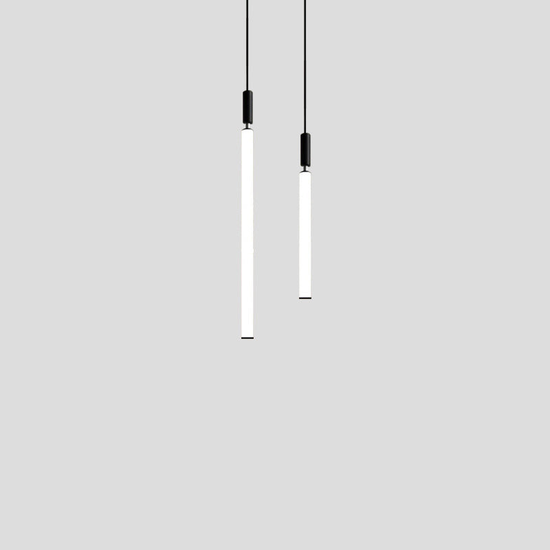 Minimalist Aluminum Acrylic Strip LED Bedside Pendant Light