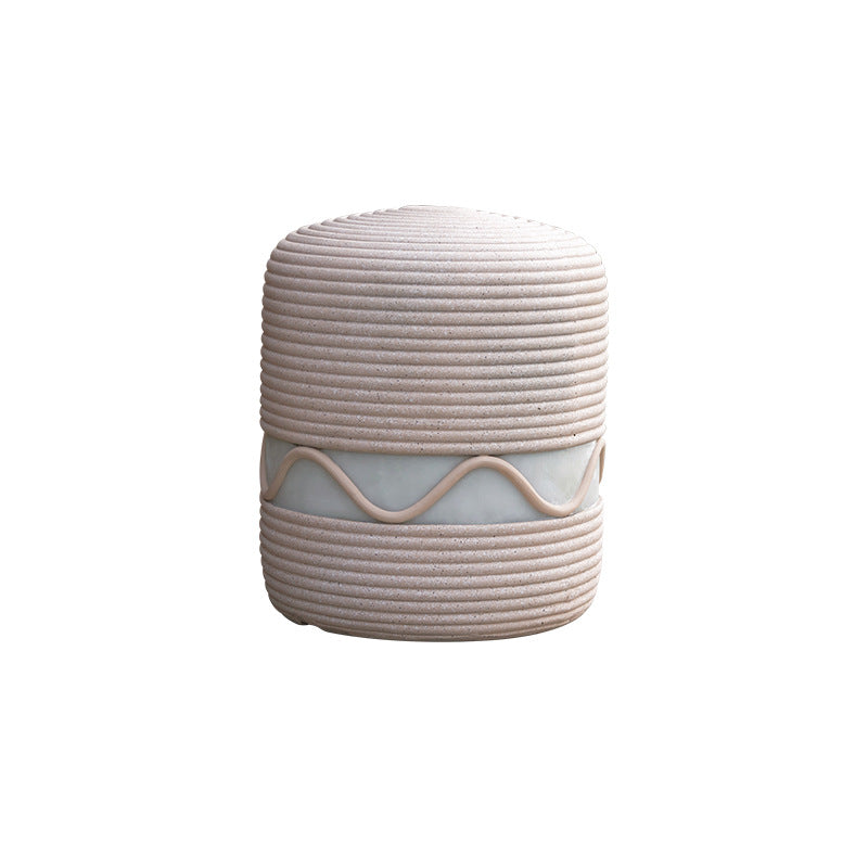 Japanese Solar Resin Cylinder LED Outdoor Landscape Light