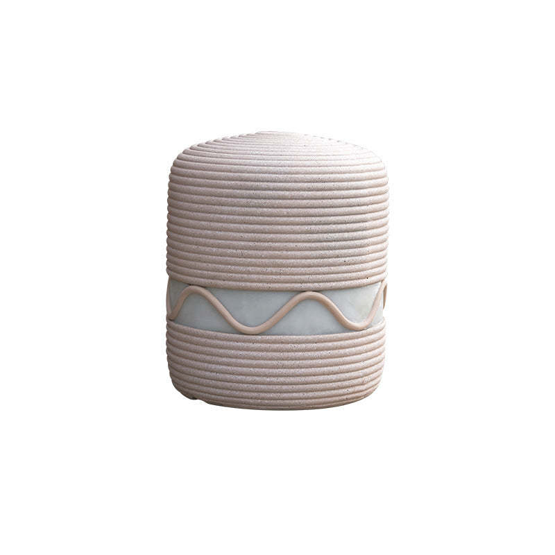 Japanese Solar Resin Cylinder LED Outdoor Landscape Light