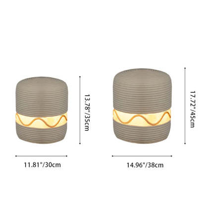 Japanese Solar Resin Cylinder LED Outdoor Landscape Light
