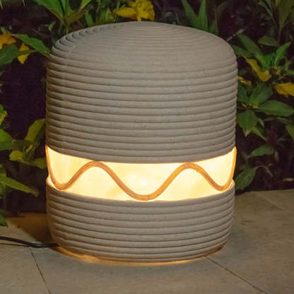Japanese Solar Resin Cylinder LED Outdoor Landscape Light