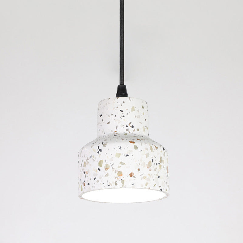 Nordic Terrazzo Brass Cylinder Cone Pendant Light