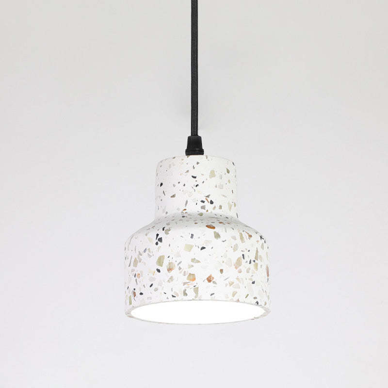 Nordic Terrazzo Brass Cylinder Cone Pendant Light