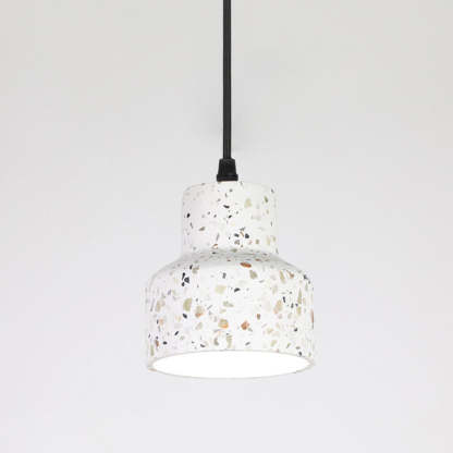 Nordic Terrazzo Brass Cylinder Cone Pendant Light