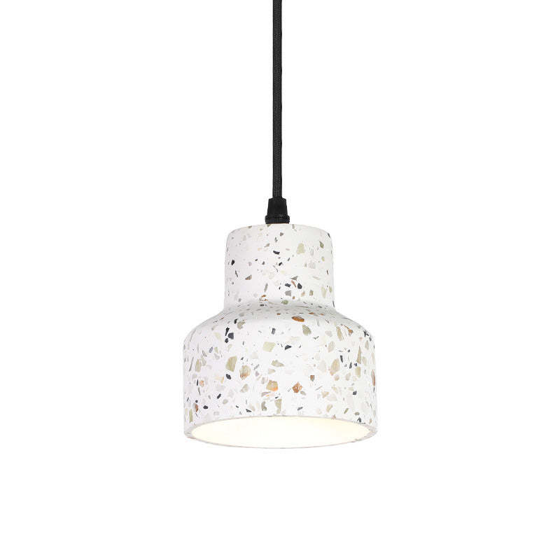 Nordic Terrazzo Brass Cylinder Cone Pendant Light