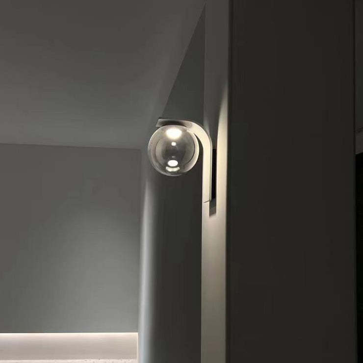 Modern Solar Stainless Steel Ball Arm Wall Sconce
