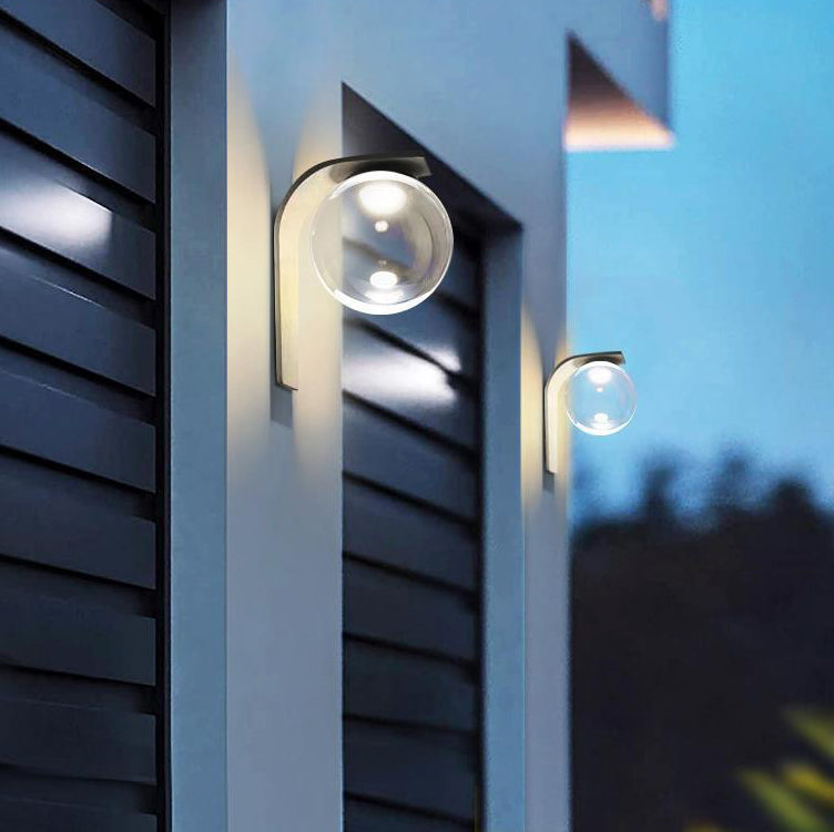Modern Solar Stainless Steel Ball Arm Wall Sconce