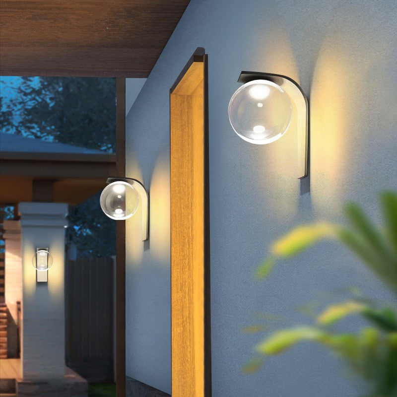 Lighom minimalist ball stainless steel outdoor wall lighting — Hardwired / 220V-240V (UK/AU)
