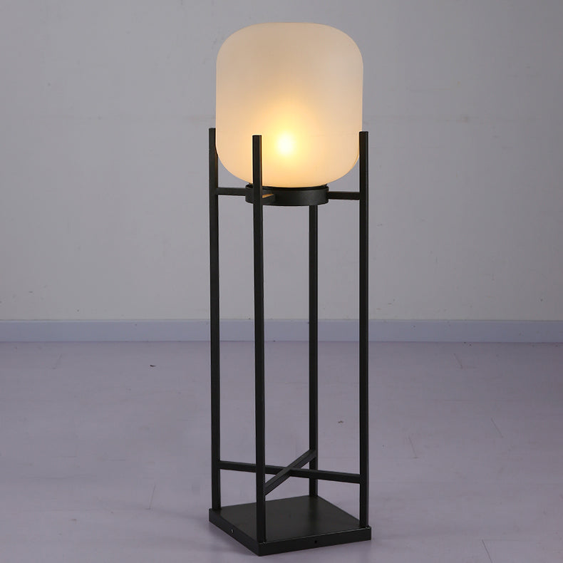 Modern Solar Cylinder Stainless Steel Acrylic LED Floor Lamp