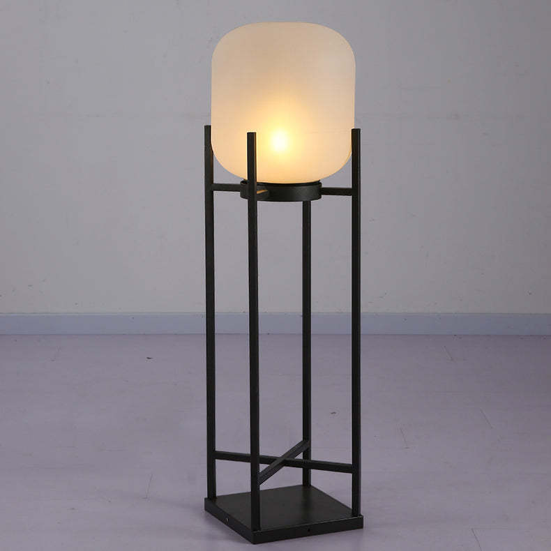 Modern Solar Cylinder Stainless Steel Acrylic LED Floor Lamp