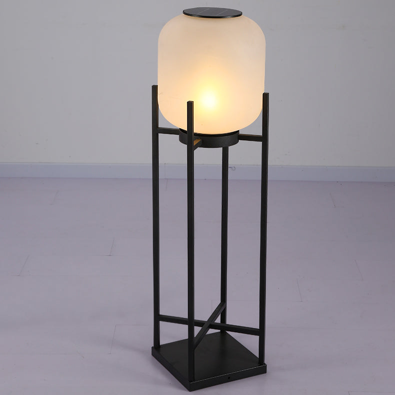 Modern Solar Cylinder Stainless Steel Acrylic LED Floor Lamp