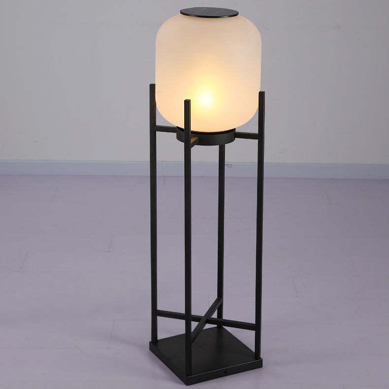 Modern Solar Cylinder Stainless Steel Acrylic LED Floor Lamp