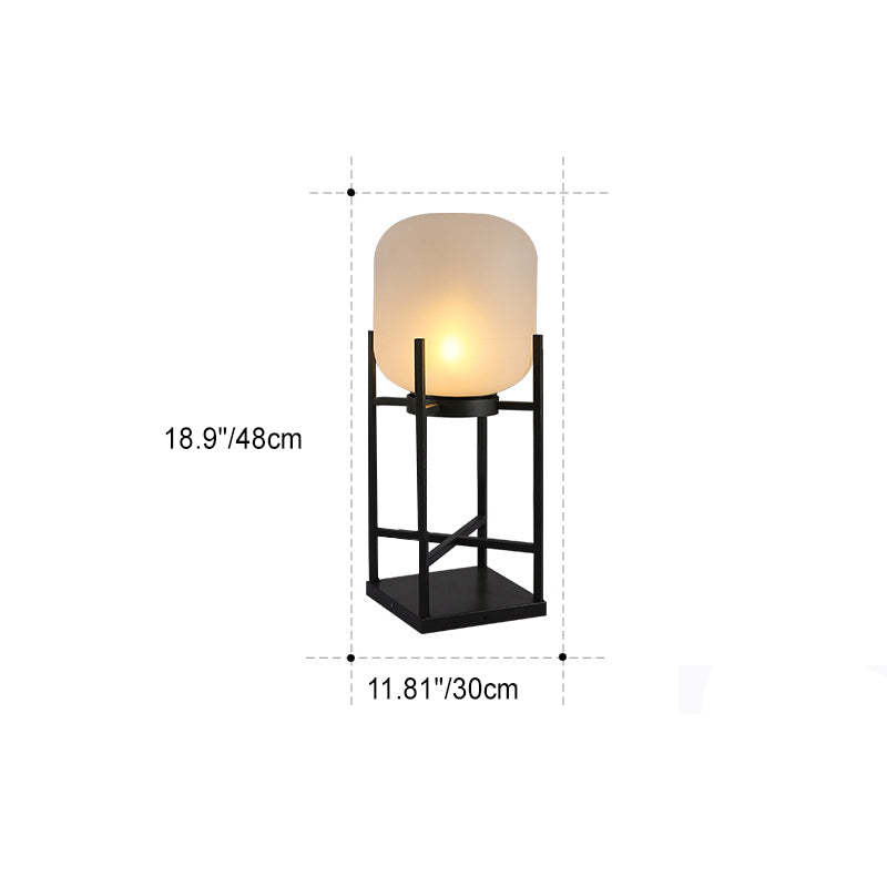 Modern Solar Cylinder Stainless Steel Acrylic LED Floor Lamp