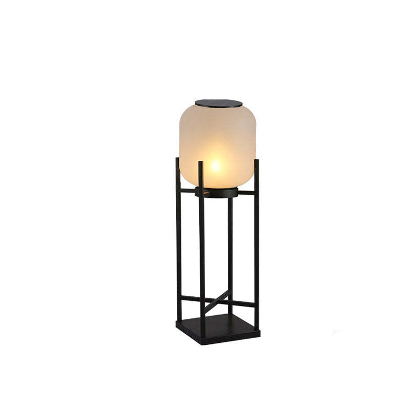 Modern Solar Cylinder Stainless Steel Acrylic LED Floor Lamp