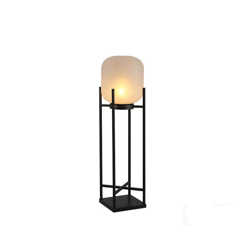 Modern Solar Cylinder Stainless Steel Acrylic LED Floor Lamp